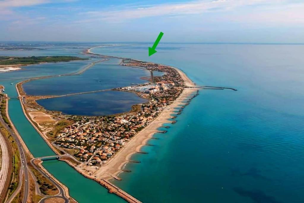 Appart 5P Terrasse Sud Vue Mer, Acces Direct Plage Frontignan Luaran gambar